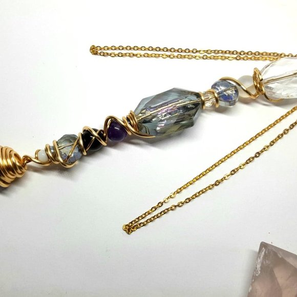 Blue Aura Crystal Wand - Picture 5 of 10